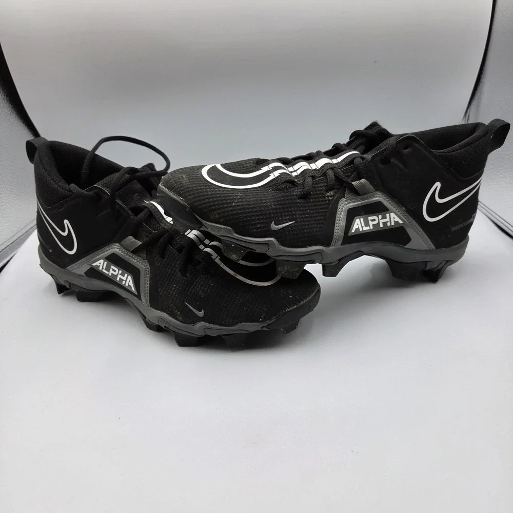 Nike Alpha Menace 3 Shark Black White Football Cleats CV0584 001 Men Size 11